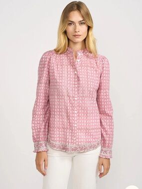 Marea Charlie Shirt - Lavender Thistle - Long-Sleeve Button Front Top